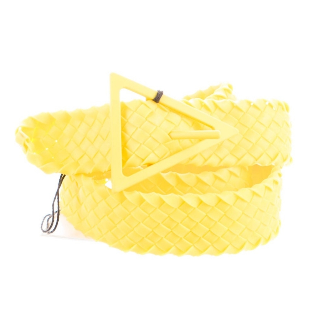 💛 Bottega Veneta Rubber Waist Belt Yellow Medium BRAND NEW! 💛